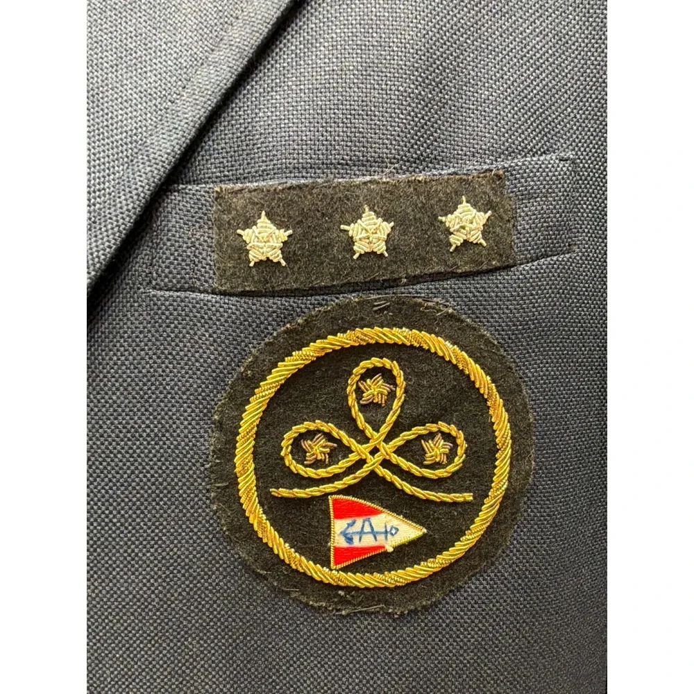 Hart Schaffner & Marx Zachry Atlanta Navy Blue Yacht Club Blazer 42S Forstmann